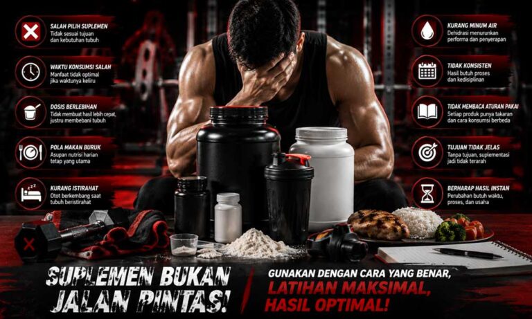 10 Kesalahan Mengonsumsi Suplemen Fitness yang Membuat Hasil Latihan Tidak Maksimal